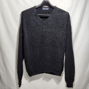 Woolovers Mens Sweater  Pullover Size Medium V-Neck‎ Gray 100% Pure New Wool
